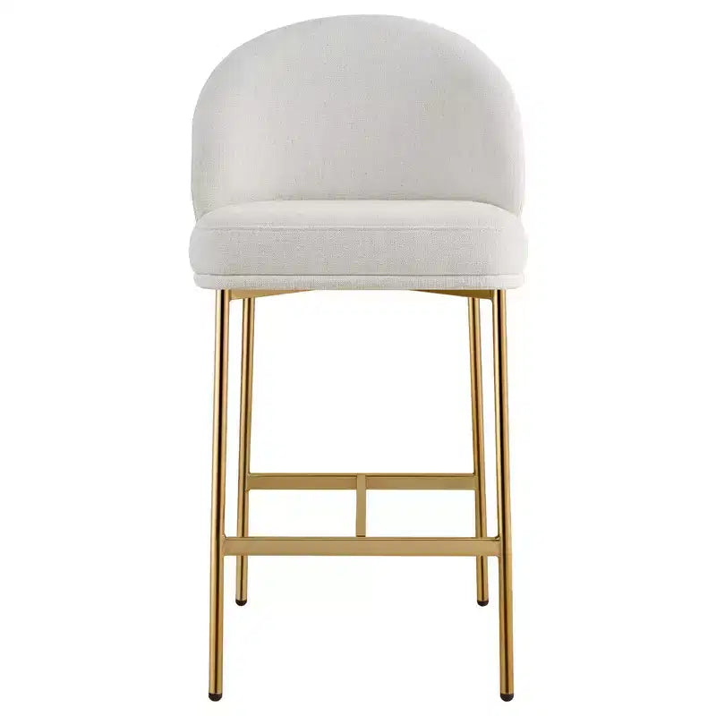 Sgabello da bancone Spruce&Spring con schienale ad arco e gambe in metallo