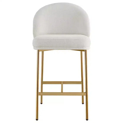 Sgabello da bancone Spruce&Spring con schienale ad arco e gambe in metallo