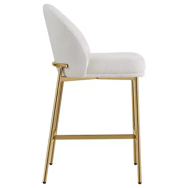 Sgabello da bancone Spruce&Spring con schienale ad arco e gambe in metallo