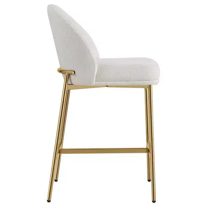 Sgabello da bancone Spruce&Spring con schienale ad arco e gambe in metallo
