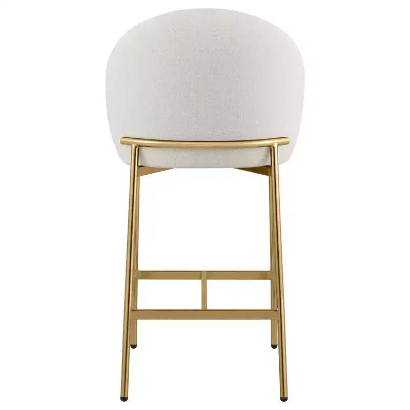 Sgabello da bancone Spruce&Spring con schienale ad arco e gambe in metallo
