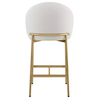 Sgabello da bancone Spruce&Spring con schienale ad arco e gambe in metallo