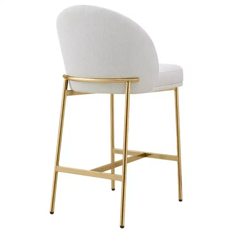 Sgabello da bancone Spruce&Spring con schienale ad arco e gambe in metallo