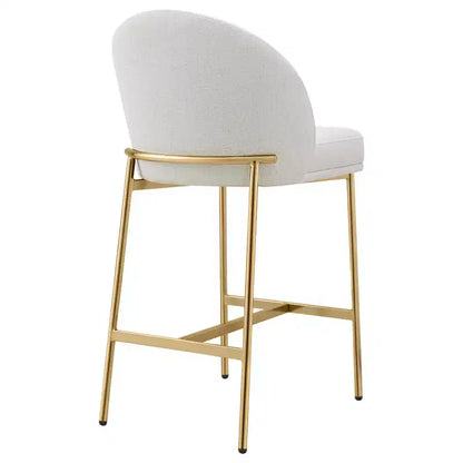 Sgabello da bancone Spruce&Spring con schienale ad arco e gambe in metallo