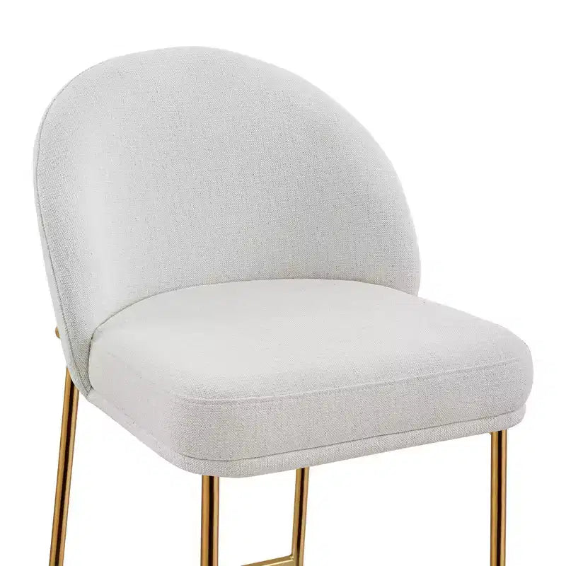 Sgabello da bancone Spruce&Spring con schienale ad arco e gambe in metallo