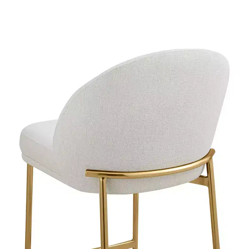 Sgabello da bancone Spruce&Spring con schienale ad arco e gambe in metallo