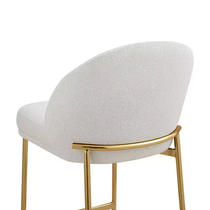 Sgabello da bancone Spruce&Spring con schienale ad arco e gambe in metallo