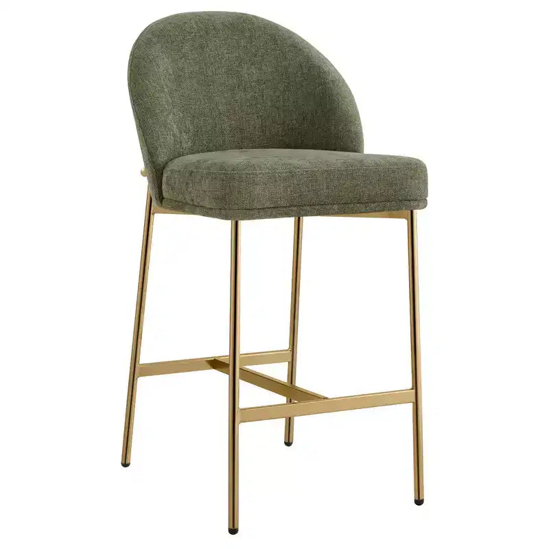 Sgabello da bancone Spruce&Spring con schienale ad arco e gambe in metallo