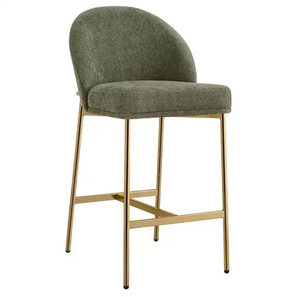 Sgabello da bancone Spruce&Spring con schienale ad arco e gambe in metallo