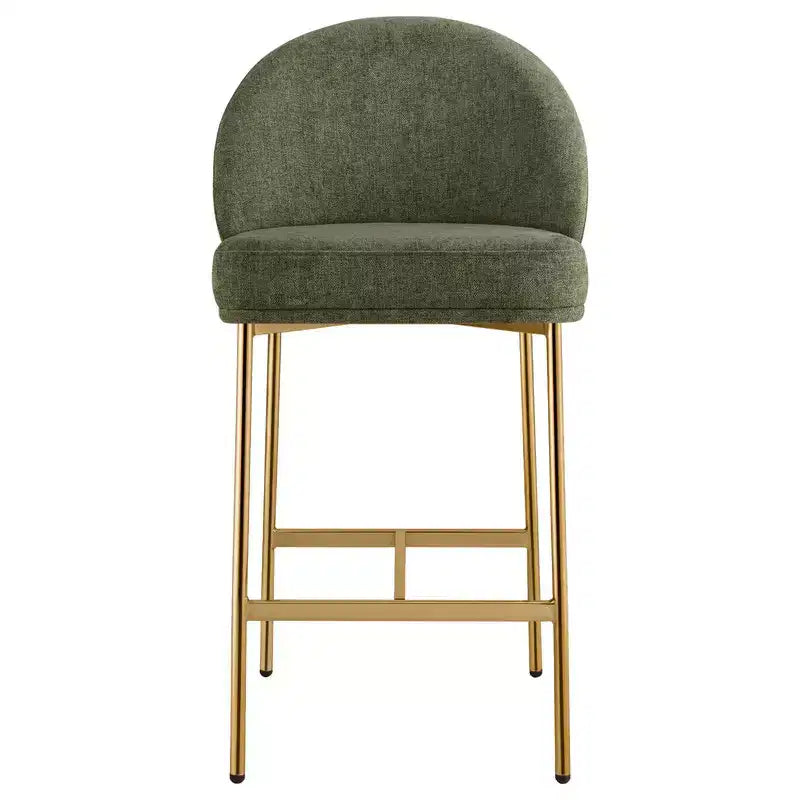 Sgabello da bancone Spruce&Spring con schienale ad arco e gambe in metallo