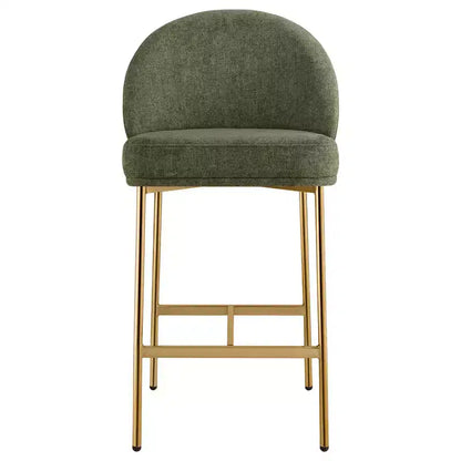 Sgabello da bancone Spruce&Spring con schienale ad arco e gambe in metallo
