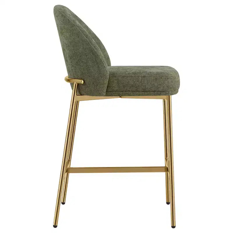 Sgabello da bancone Spruce&Spring con schienale ad arco e gambe in metallo