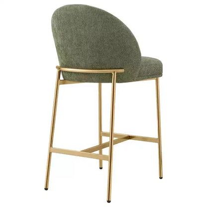 Sgabello da bancone Spruce&Spring con schienale ad arco e gambe in metallo