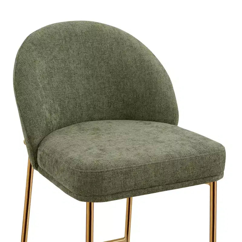 Sgabello da bancone Spruce&Spring con schienale ad arco e gambe in metallo