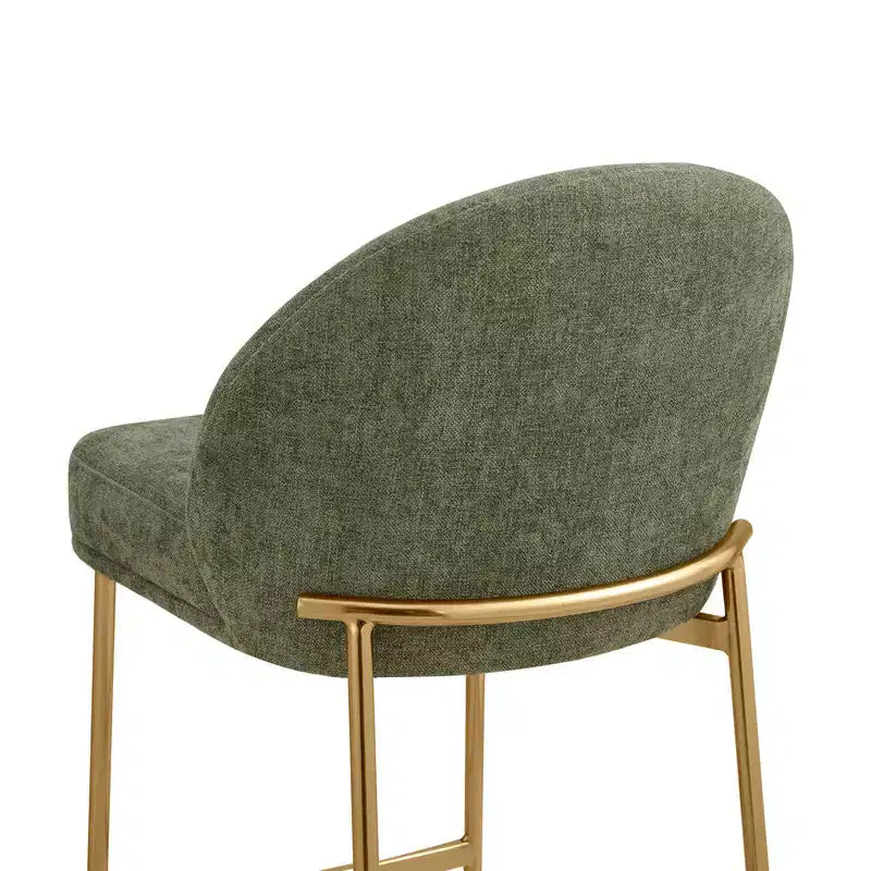 Sgabello da bancone Spruce&Spring con schienale ad arco e gambe in metallo