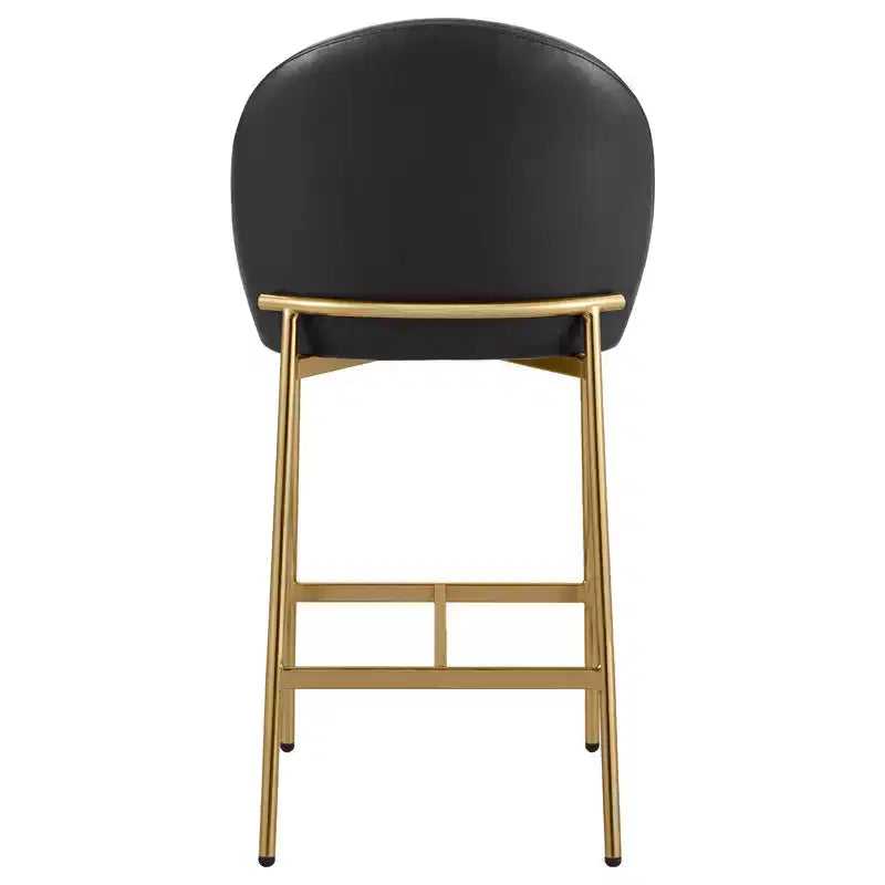 Sgabello da bancone Spruce&Spring con schienale ad arco e gambe in metallo