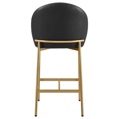 Sgabello da bancone Spruce&Spring con schienale ad arco e gambe in metallo