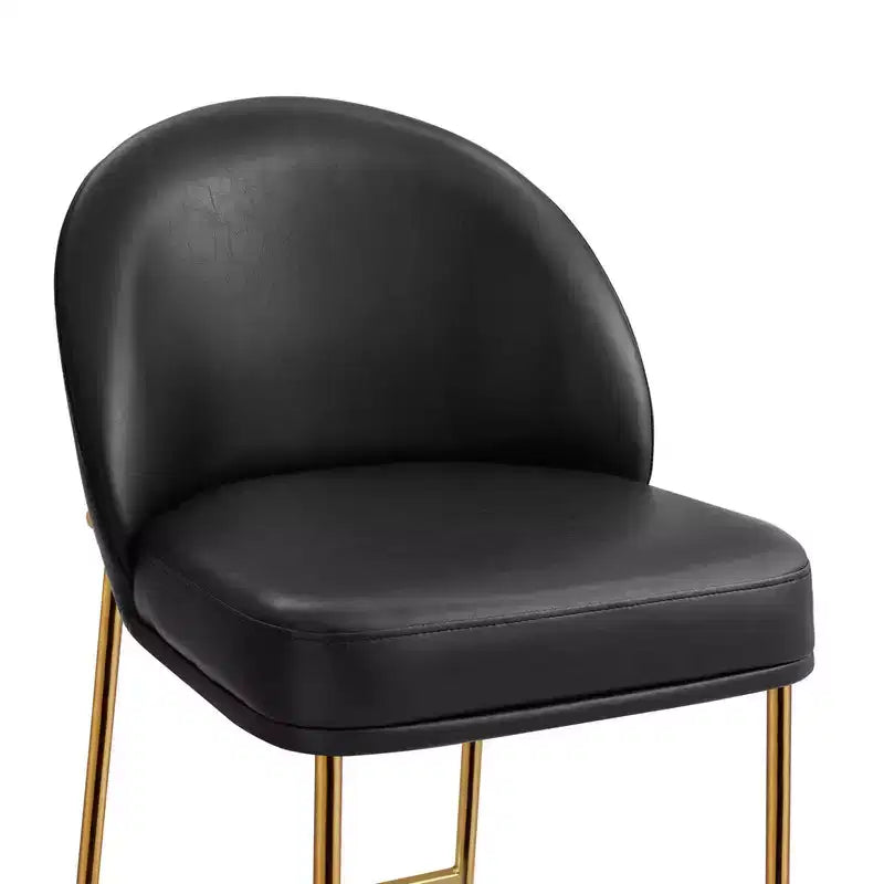 Sgabello da bancone Spruce&Spring con schienale ad arco e gambe in metallo