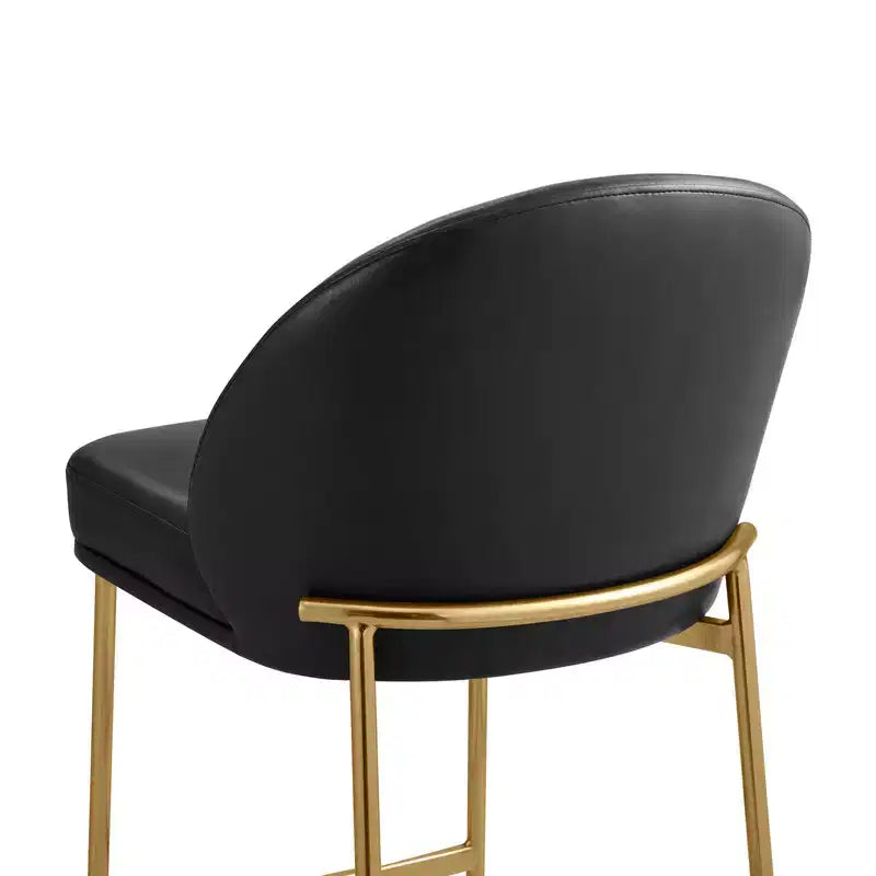 Sgabello da bancone Spruce&Spring con schienale ad arco e gambe in metallo
