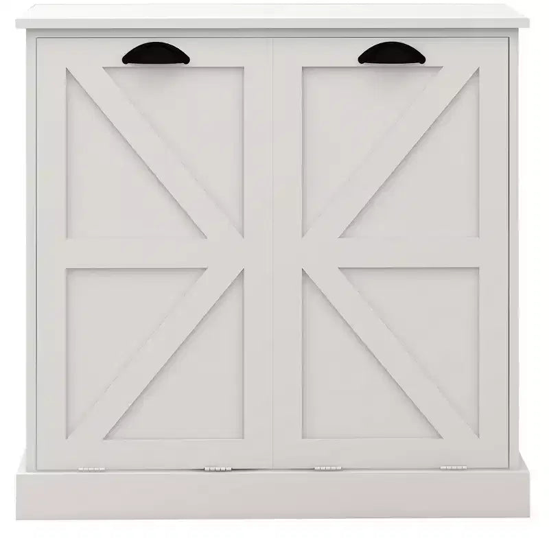 AndMakers Armadietto per biancheria bianco con 2 ante, 31,49 in. L x 13,77 in. P x 30,7 in. H