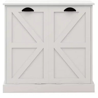 AndMakers Armadietto per biancheria bianco con 2 ante, 31,49 in. L x 13,77 in. P x 30,7 in. H