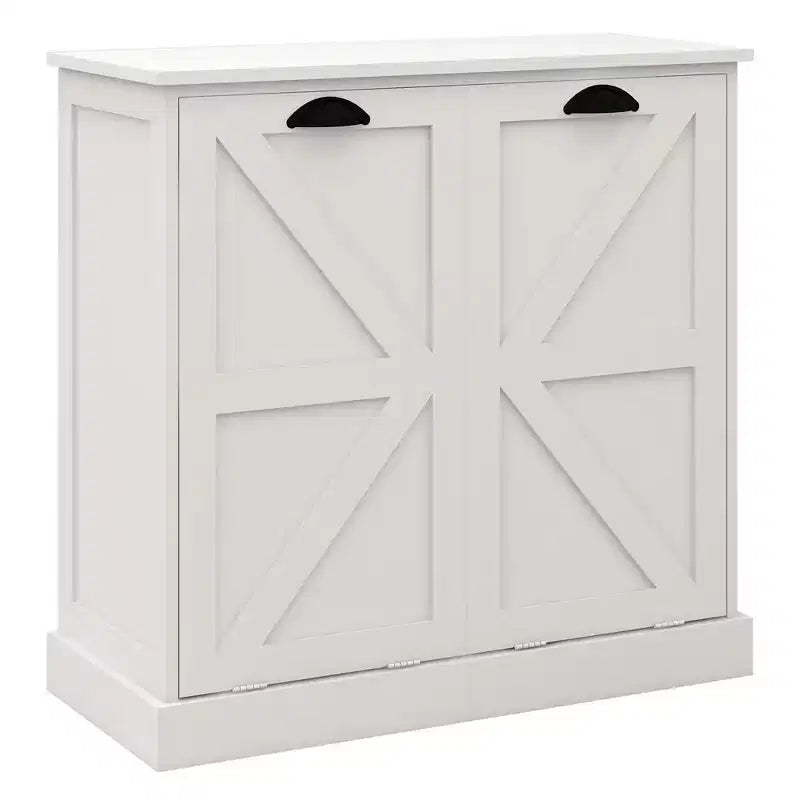 AndMakers Armadietto per biancheria bianco con 2 ante, 31,49 in. L x 13,77 in. P x 30,7 in. H