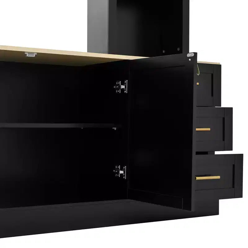 GDFStudio Lucas 102.3 Mobile TV da Fattoria a 4 Pezzi con Ripiani Regolabili
