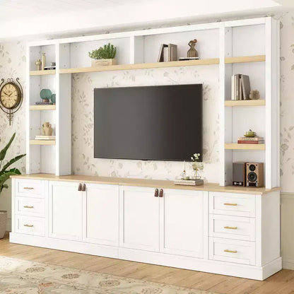 GDFStudio Lucas 102.3 Mobile TV da Fattoria a 4 Pezzi con Ripiani Regolabili