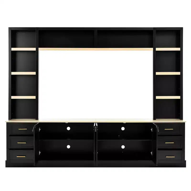 GDFStudio Lucas 102.3 Mobile TV da Fattoria a 4 Pezzi con Ripiani Regolabili