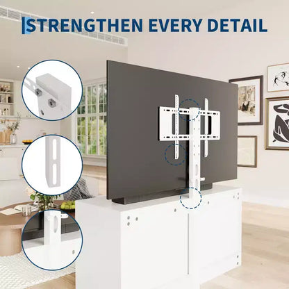 Mobile TV moderno con supporto regolabile per TV da 32-80 pollici, mobile contenitore a 6 cassetti, consolle multimediale, mobili per camera da letto e soggiorno