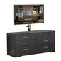 Modern TV Stand Dresser with Adjustable Mount for 32-80 Inch TVs  6 Drawer Storage Cabinet  Media Console Table  Bedroom & Living Room Furniture