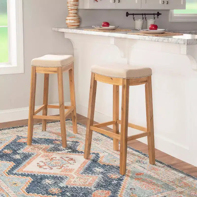 Sgabello da bar senza schienale Claridge Rustic - Linon