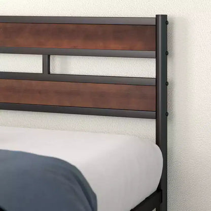 Letto a Piattaforma Roman in Bambù e Metallo Marrone - Zinus