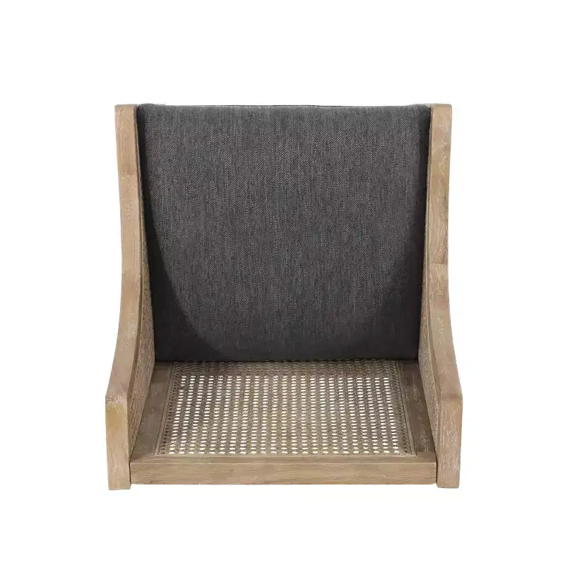 Sgabelli da Bar Christopher Knight Home Oneida da 30 pollici in Legno Rivestito in Tessuto Rustico e Rattan (Set di 2)