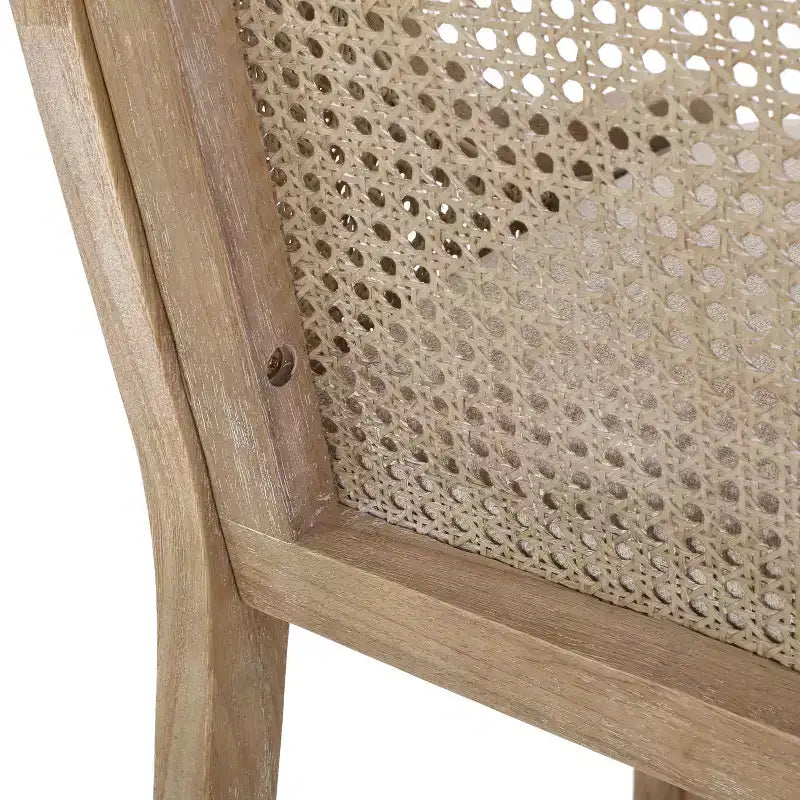 Sgabelli da Bar Christopher Knight Home Oneida da 30 pollici in Legno Rivestito in Tessuto Rustico e Rattan (Set di 2)