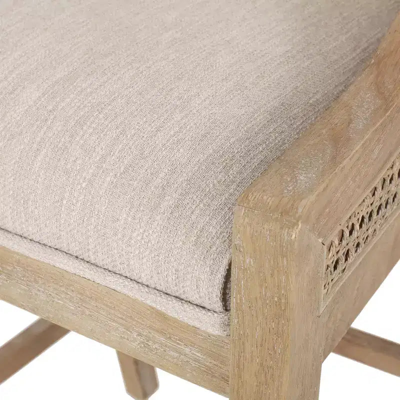 Sgabelli da Bar Christopher Knight Home Oneida da 30 pollici in Legno Rivestito in Tessuto Rustico e Rattan (Set di 2)